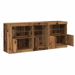vidaXL Buffet LED Bois ancien 162 x 37 x 67 cm Bois d'ingénierie