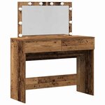 vidaXL Table de Toilette avec tiroir Bois ancien 100 x 40 x 120 cm
