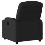 vidaXL Fauteuil inclinable de massage en tissu noir