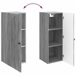 vidaXL Armoire Murale Sonoma gris 33 x 34 5 x 90 cm Bois d'ingénierie