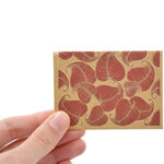 PAPERTREE NATURE Lot de 5 Mini Enveloppes Message + carte 8 5x6cm Kraft/Bordeaux