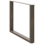 vidaXL Pieds de table à manger en forme de U  2 pièces  acier naturel  100 x (72-73) cm