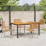 vidaXL Ensemble de salle à manger pour jardin 4 Pièces Beige polyrotin