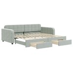 vidaXL Lit de jour avec gigogne et tiroirs sans matelas 90x200 cm