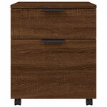 vidaXL Classeur mobile avec roues Chêne marron 45x38x54 cm Bois