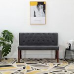 vidaXL Banc 120 cm Gris Similicuir daim