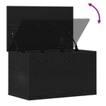 Boîte de rangement vidaXL avec couvercle en chêne noir 60x35x35 cm en bois d'ingénierie
