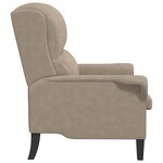 vidaXL fauteuil Taupe 76 x 94 x 102 cm Microfibre