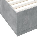 vidaXL Cadre de lit gris béton 90x200 cm bois d'ingénierie