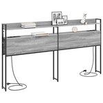 vidaXL Tête de lit avec étagère Sonoma gris 180 cm Bois d'ingénierie