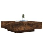 vidaXL Table basse chêne fumé 100x100x31 cm bois d'ingénierie
