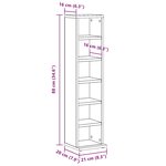vidaXL Armoire à CD chêne artisanal 21x20x88 cm bois d'ingénierie