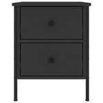 vidaXL Tables de chevet 2 Pièces noir 40x42x50 cm bois d’ingénierie