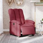vidaXL Fauteuil inclinable électrique Rouge bordeaux Tissu