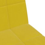 vidaXL Canapé-lit à 2 places avec repose-pied jaune velours