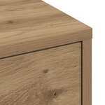 vidaXL Armoire de salle de bain étroite avec roulettes chêne artisanal