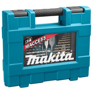 Makita ensemble de 71 forets combinés argenté et noir
