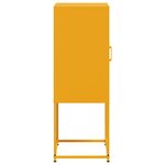 vidaXL Buffet jaune moutarde 36x39x107 cm acier