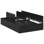 vidaXL Cadre de lit avec rangement Chêne noir 120 x 190 cm