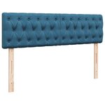 vidaXL Cadre de lit ottoman avec matelas bleu foncé 140x200 cm velours
