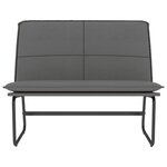 Banc banquette 100 x 75 x 76 cm synthétique gris 02_0010700