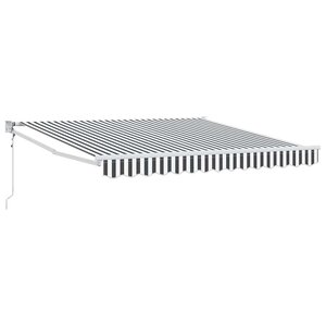 vidaXL Auvent rétractable anthracite/blanc 3x2 5 m tissu et aluminium