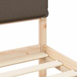 vidaXL Cadre de lit avec tête de lit rembourrée Taupe 90 x 200 cm