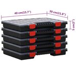 vidaXL Boîtes d'assortiment 10 Pièces 40x30x5 cm Polypropylène