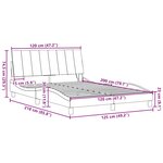 vidaXL Cadre de lit sans matelas marron foncé 120x200 cm tissu