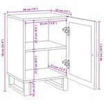 vidaXL Armoire de salle de bain avec étagère Marron 38 x 33 x 58 cm