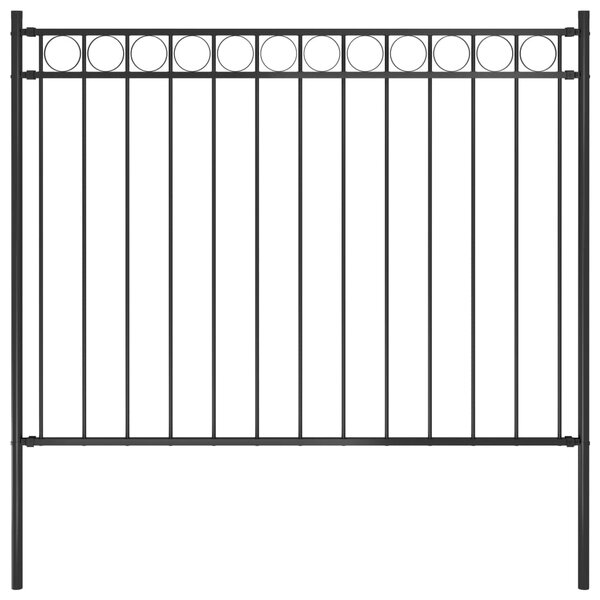 vidaXL Clôture de jardin Acier 1 7x1 2 m Noir