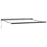 vidaXL Auvent rétractable anthracite et blanc 4x3 m tissu et aluminium