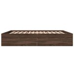 vidaXL Cadre de lit sans matelas chêne marron 200x200 cm