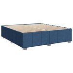 vidaXL Sommier à lattes de lit avec matelas Bleu 200x200 cm Tissu
