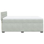 vidaXL Sommier à lattes de lit et matelas Gris clair 140x200cm Velours