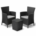 Keter Jeu de salle à manger d'extérieur 3 Pièces Iowa Graphite 223929