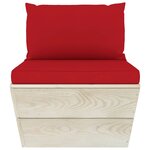 Salon de jardin meuble d'extérieur ensemble de mobilier palette 6 pièces avec coussins épicéa imprégné 02_0018448