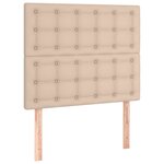 vidaXL Sommier à lattes de lit avec matelas et LED Cappuccino 90x200cm