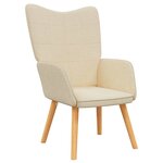 vidaXL Chaise de relaxation Crème Tissu