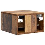 vidaXL Cabinet de chevet mural 2 Pièces Bois ancien 33 x 34 5 x 20 cm