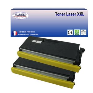 2 Toners compatibles avec Brother TN6600 pour Brother MFC8220 MFC8300 MFC8500 MFC8700 MFC8820D MFC8820DN MFC8840D MFC8840DN  - T3AZUR