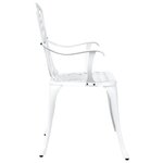 vidaXL Chaise de jardin 2 Pièces Blanc 55 x 56 5 x 91cm Aluminium