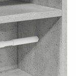 vidaXL Meuble de salle de bain avec porte-rouleau gris béton