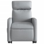 vidaXL Fauteuil de massage inclinable Gris clair Tissu