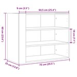vidaXL Armoire murale noir 75x35x60 cm bois d'ingénierie