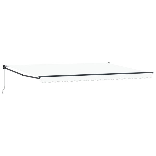 vidaXL Store Manuel Rétractable Blanc 500x300 cm