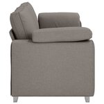 vidaXL Canapé avec coussin Taupe 219 x 77 x 82 cm tissu
