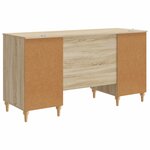 vidaXL Bureau avec étagère Sonoma 142 5 x 50 x 75 cm Bois d'ingénierie