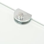 vidaXL Étagères d'angle 2 Pièces et supports Verre Transparent 35x35 cm