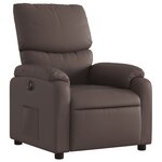 vidaXL Fauteuil inclinable électrique Marron Similicuir